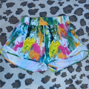Lululemon hotty hot shorts watercolor pattern